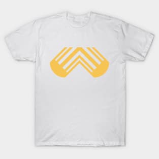 Yellow mid century pattern geometric abstract T-Shirt